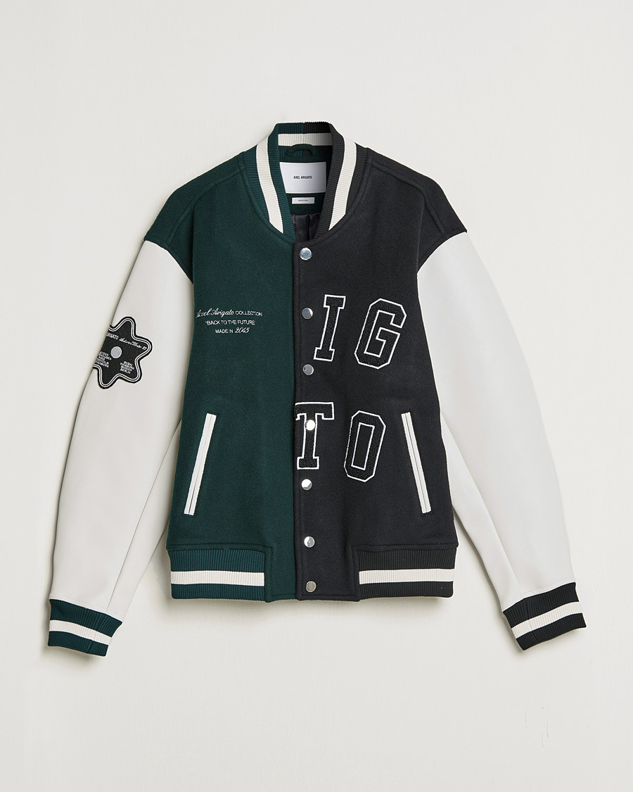 Mies | Takit | Axel Arigato | Offense Varsity Jacket College Green/Black