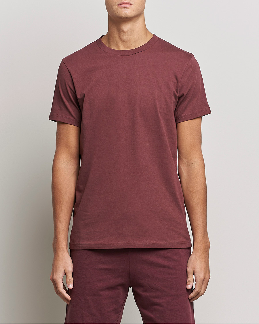 Mies | T-paidat | Bread & Boxers | Heavy Cotton Crew Neck T-shirt Burgundy