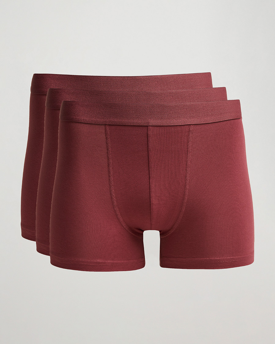 Mies | Alusvaatteet | Bread & Boxers | 3-Pack Boxer Brief Burgundy