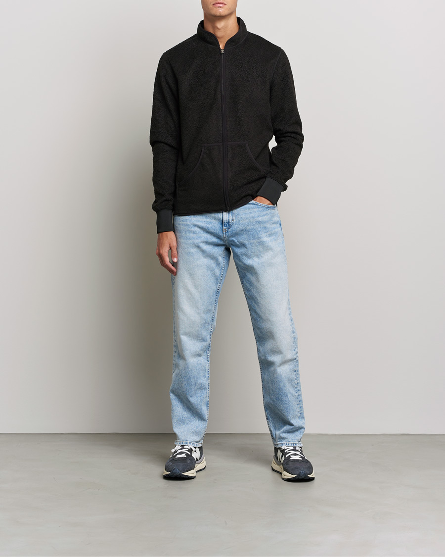 Mies | Puserot | Bread & Boxers | Full Zip Fleece Jacket Black