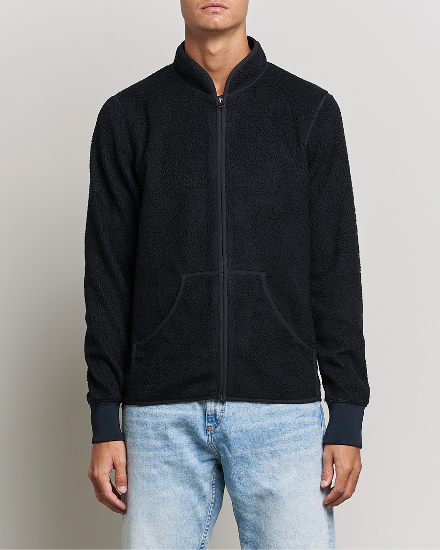 Mies | Puserot | Bread & Boxers | Full Zip Fleece Jacket Navy Blue