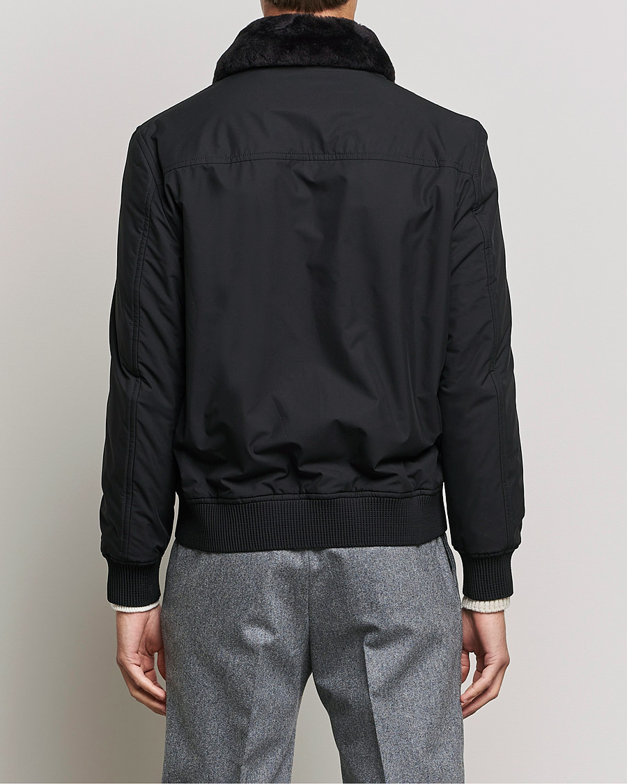 Mies | Takit | Brioni | Performa Silk Shearling Jacket Black