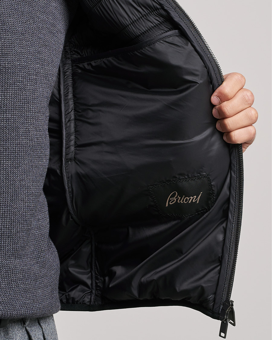 Mies | Takit | Brioni | Cashmere/Wool Jersey Vest Dark Grey Melange