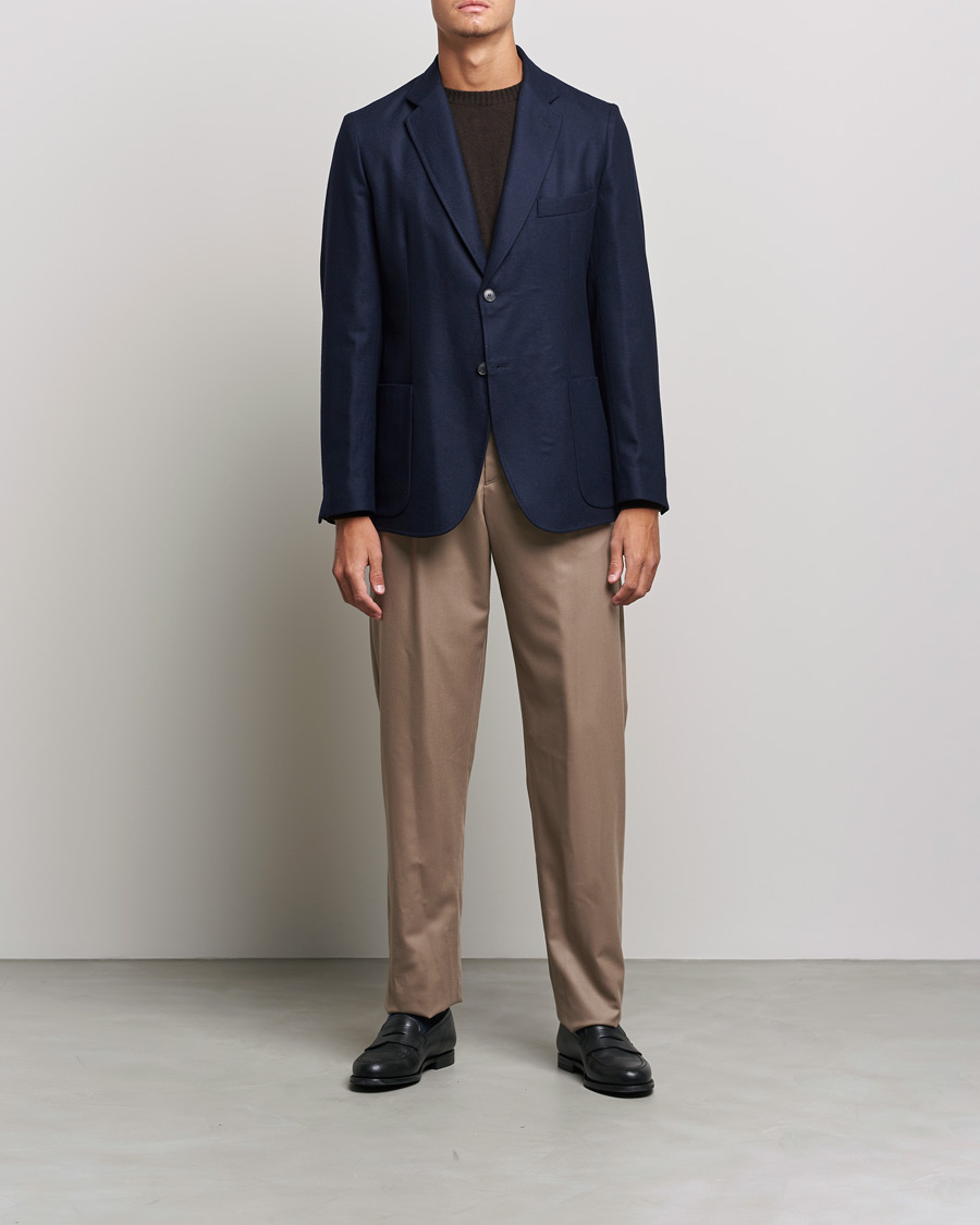 Mies | Pikkutakit | Brioni | Deconstructed Flannel Blazer Navy