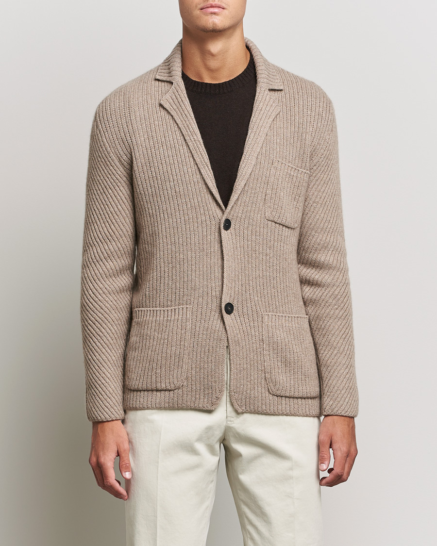Mies | Pikkutakit | Brioni | Pure Cashmere Knitted Blazer Beige