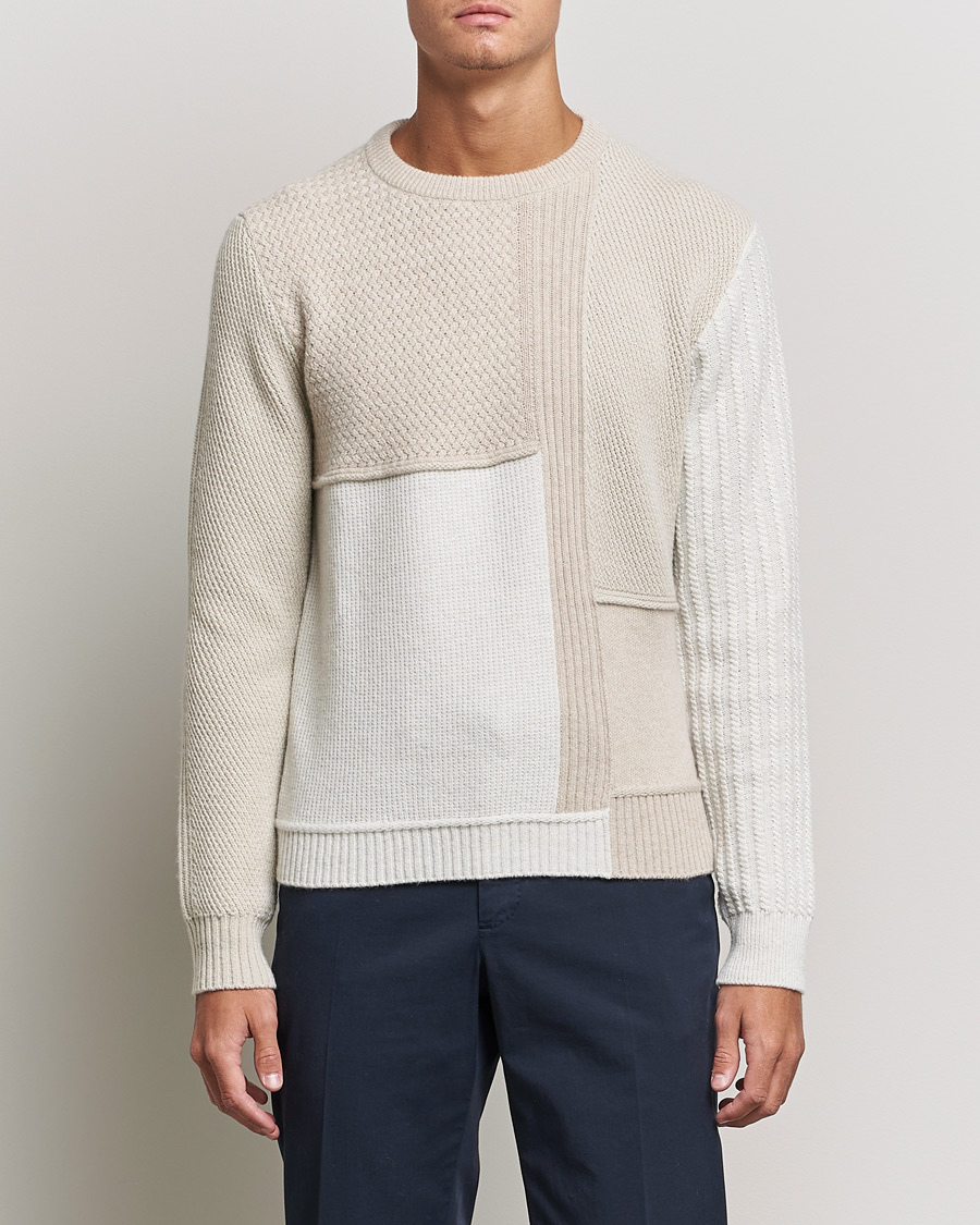 Mies | Brioni | Brioni | Wool/Cashmere Patchwork Sweater Beige