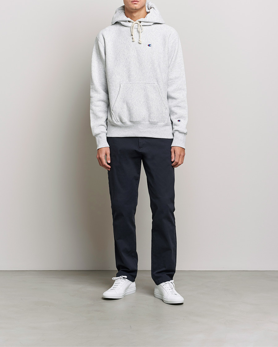 Mies | Puserot | Champion | Reverse Weave Soft Fleece Hood Grey Melange