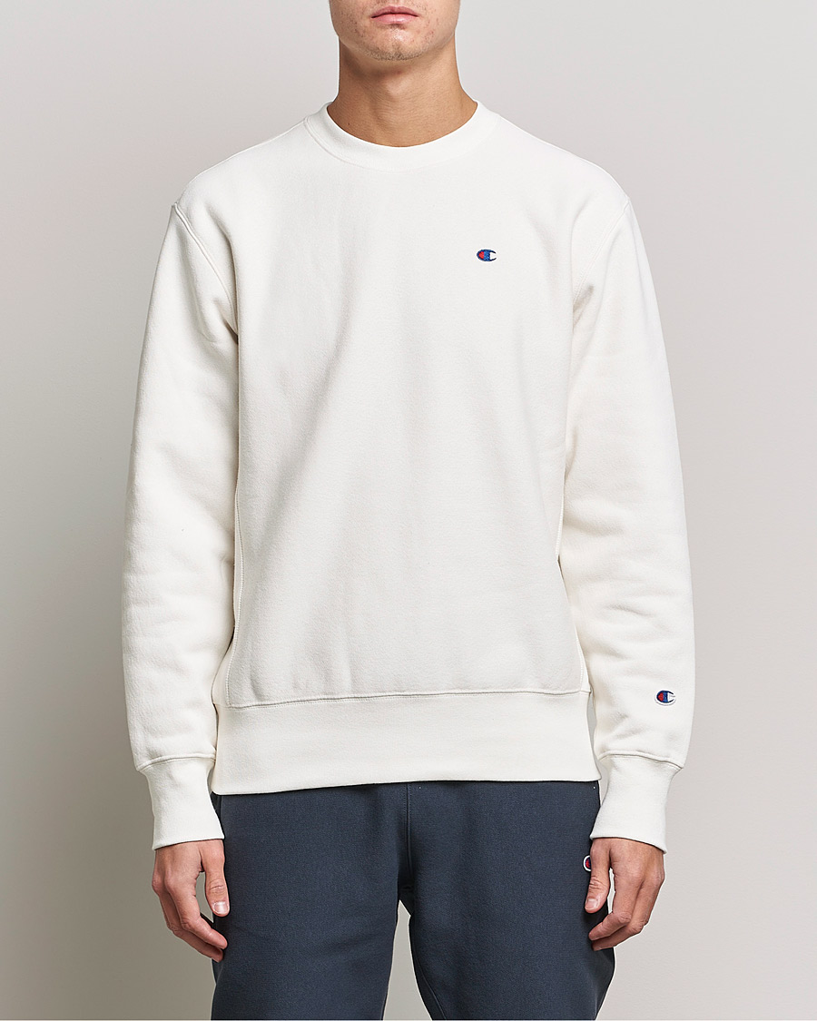 Mies | Collegepuserot | Champion | Reverse Weave Soft Fleece Sweatshirt White