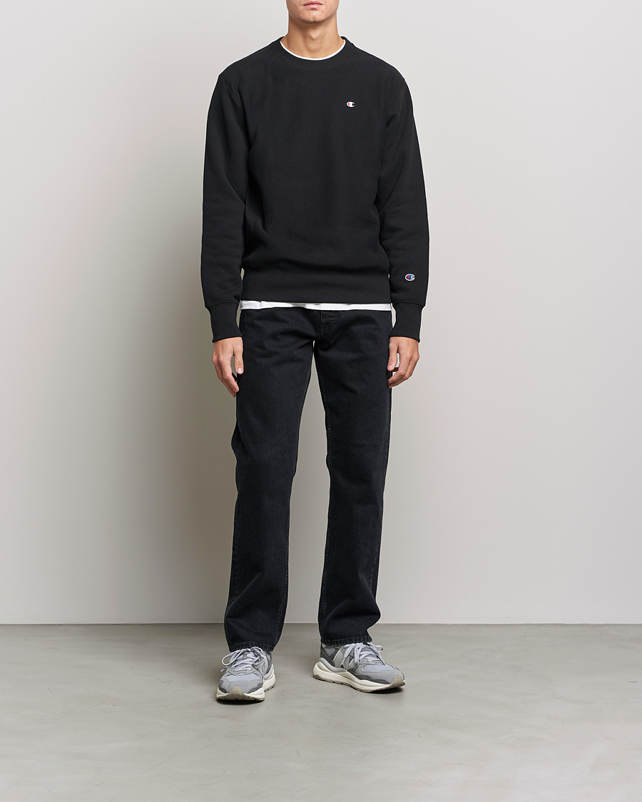 Mies | Puserot | Champion | Reverse Weave Soft Fleece Sweatshirt Black