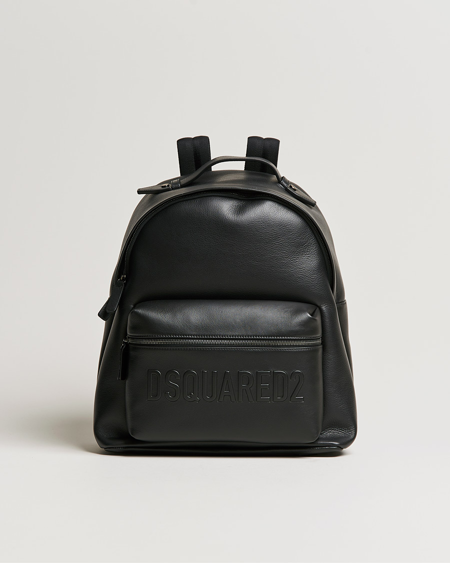 Miehet |  | Dsquared2 | Leather Backpack Black