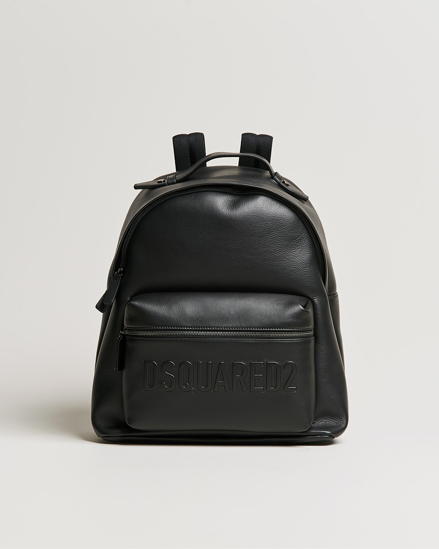 Mies | Dsquared2 Leather Backpack Black | Dsquared2 | Leather Backpack Black
