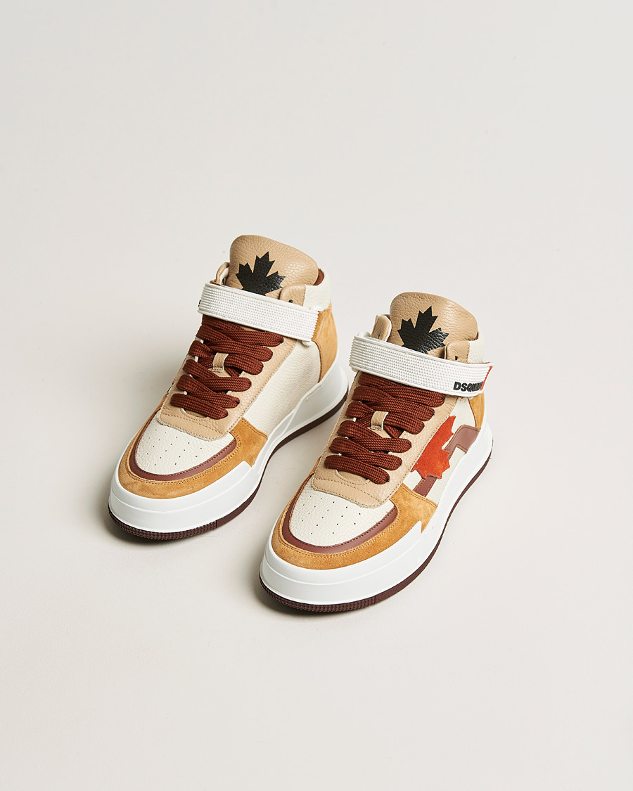 Mies | Dsquared2 Canadian High Tops White/Camel | Dsquared2 | Canadian High Tops White/Camel