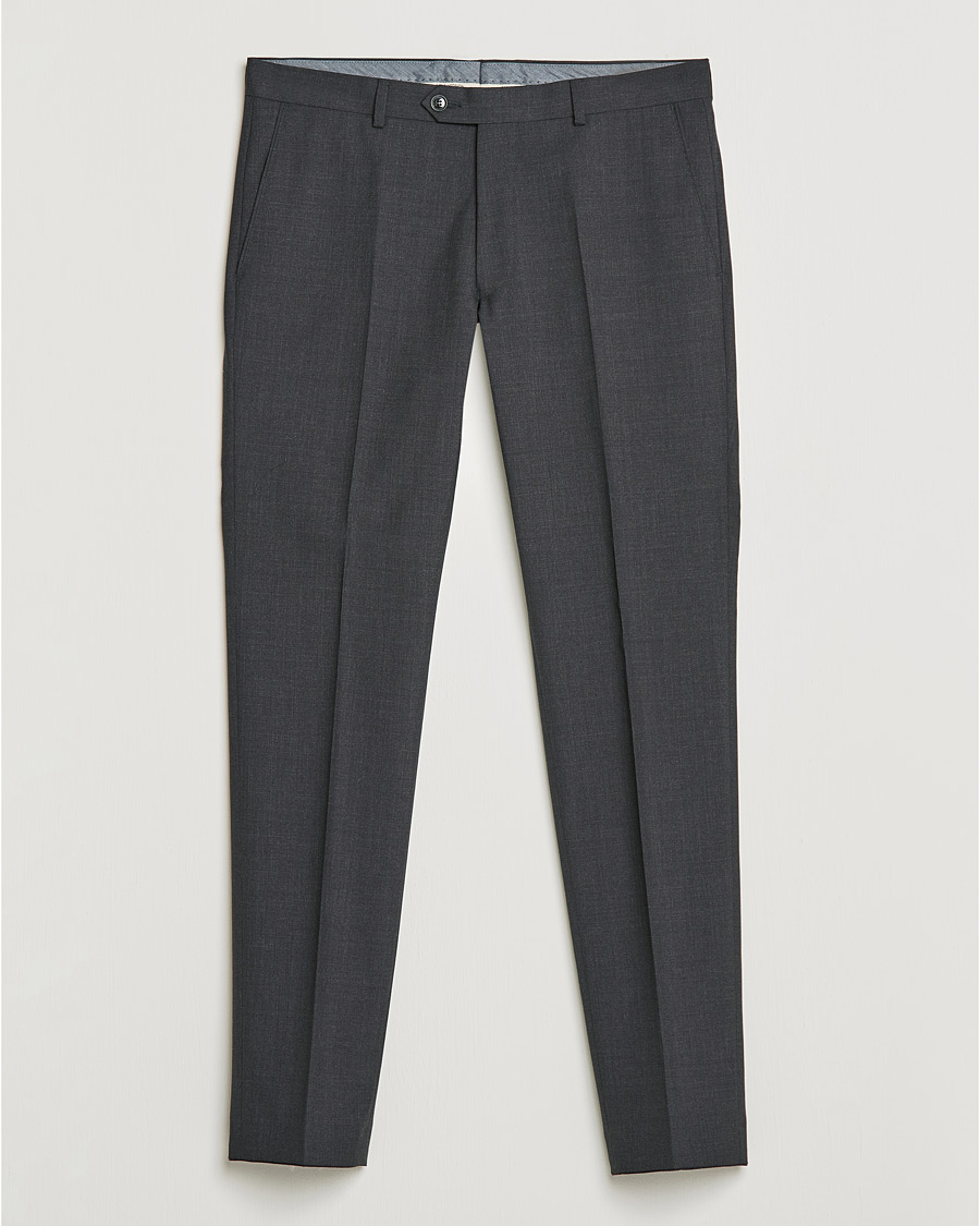 Mies | Housut | Oscar Jacobson | Denz Super 120's Wool Trousers Grey