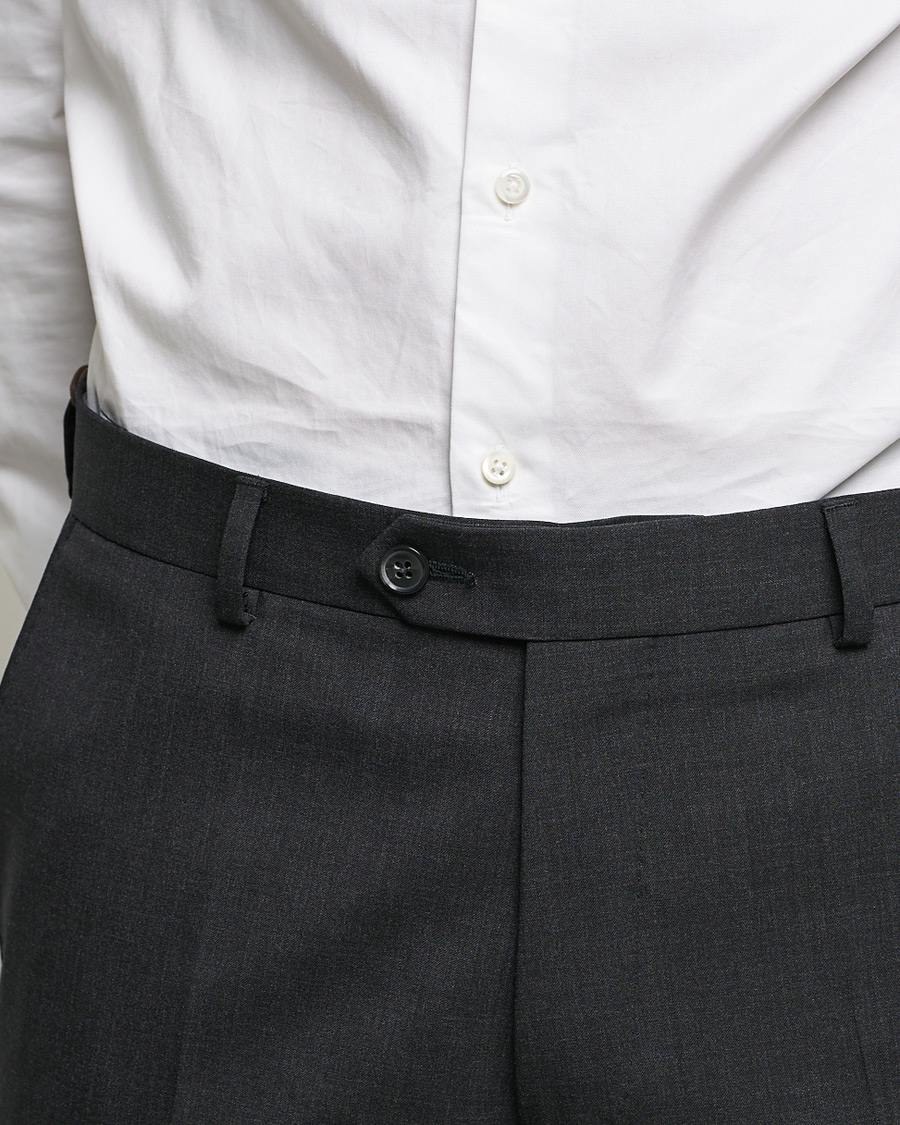 Mies | Housut | Oscar Jacobson | Denz Super 120's Wool Trousers Grey