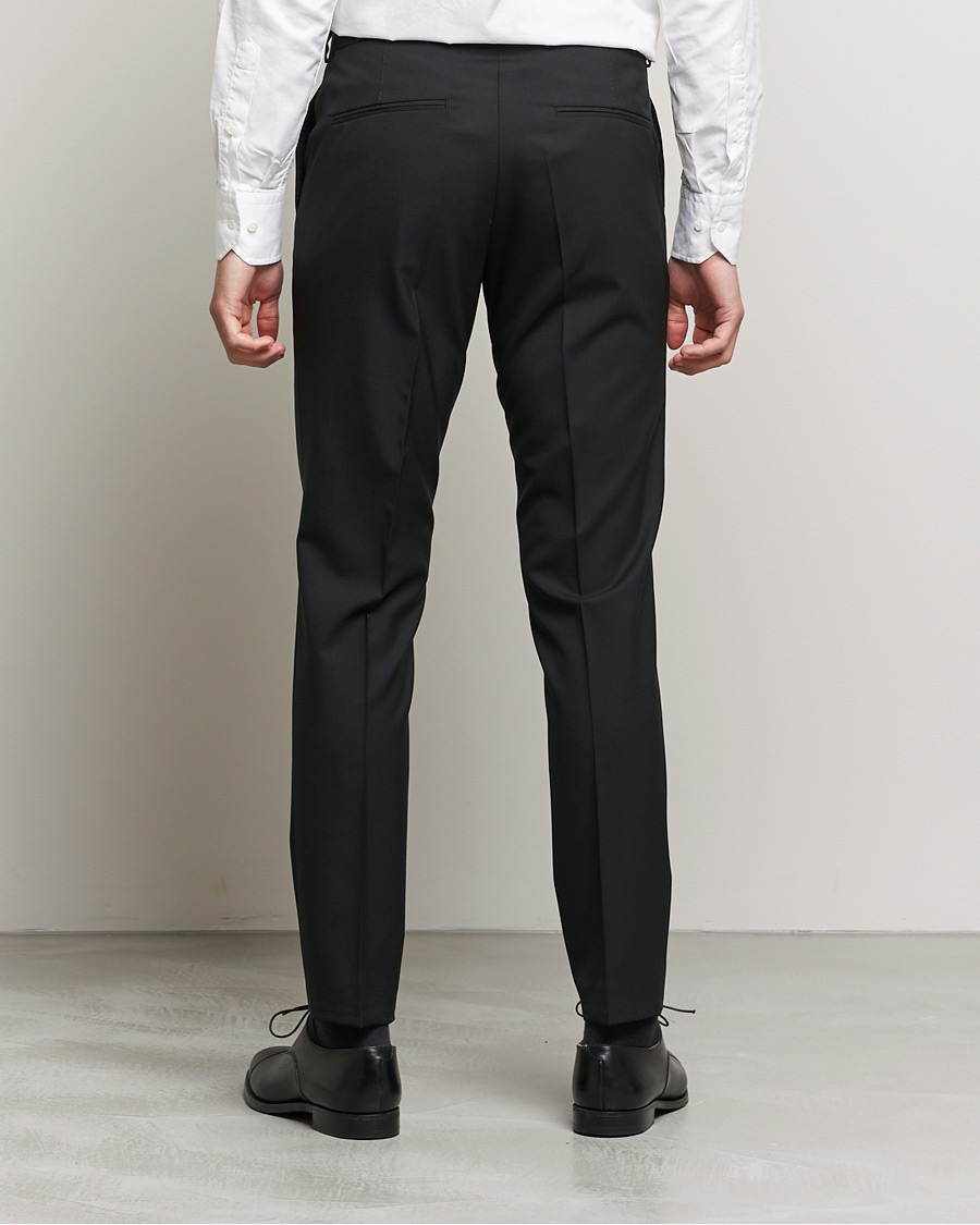 Mies | Housut | Oscar Jacobson | Denz Super 120's Wool Trousers Black