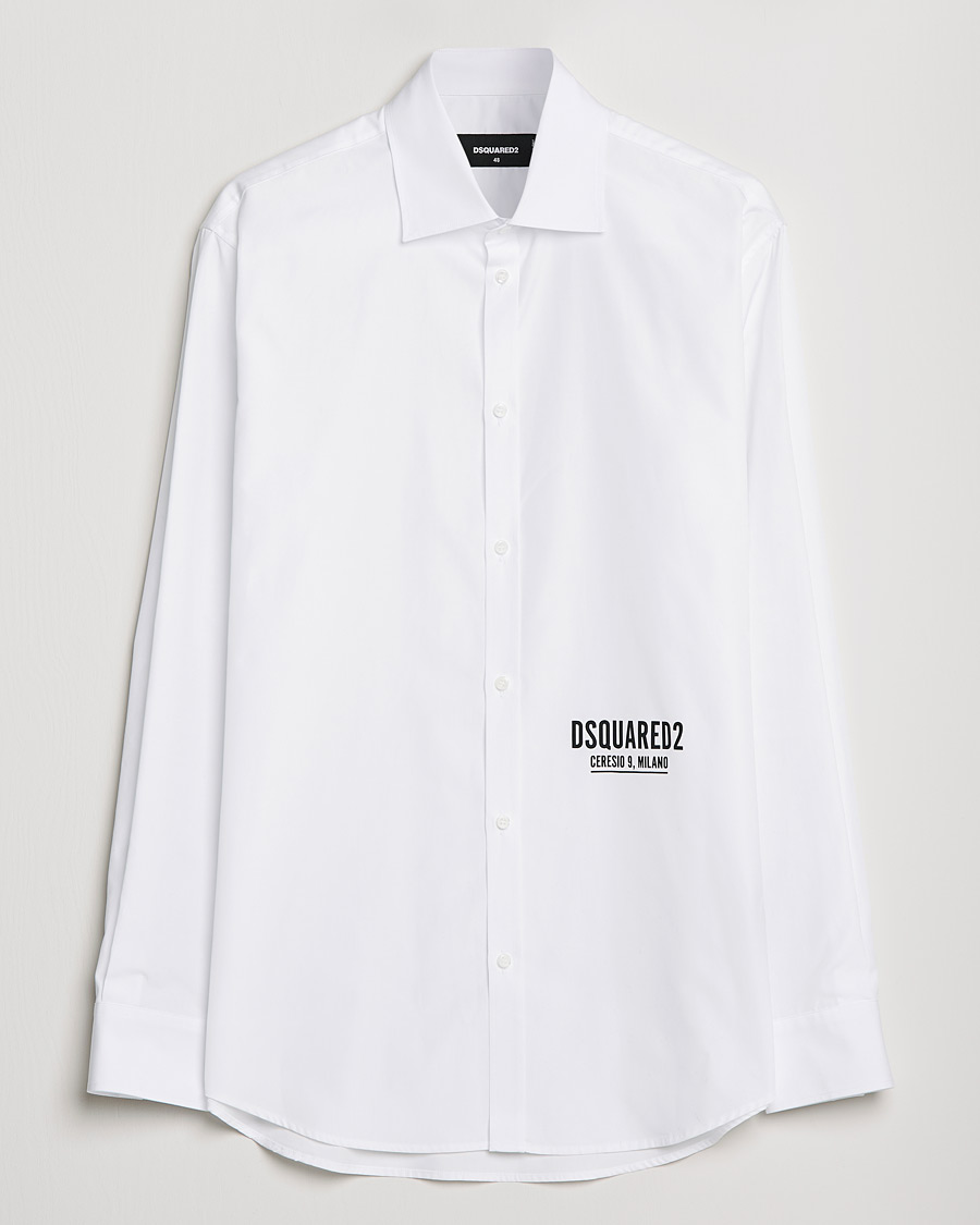 Mies | Kauluspaidat | Dsquared2 | Poplin Dress Shirt White