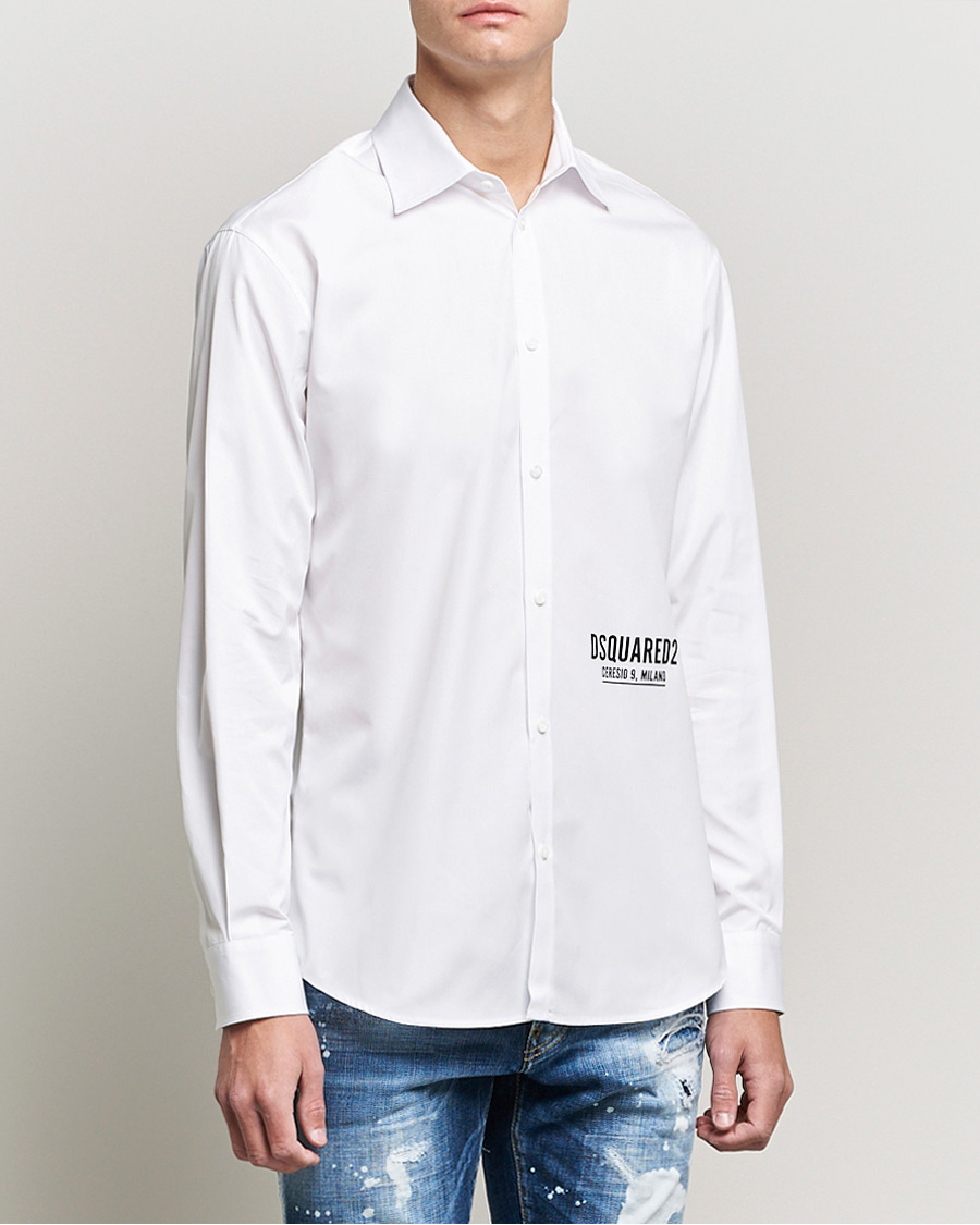 Mies | Kauluspaidat | Dsquared2 | Poplin Dress Shirt White