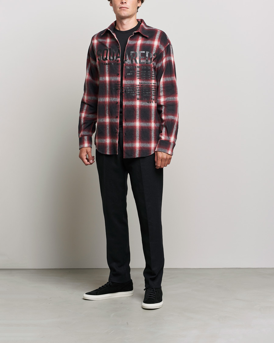 Mies | Kauluspaidat | Dsquared2 | Plaid Shirt Red/Black