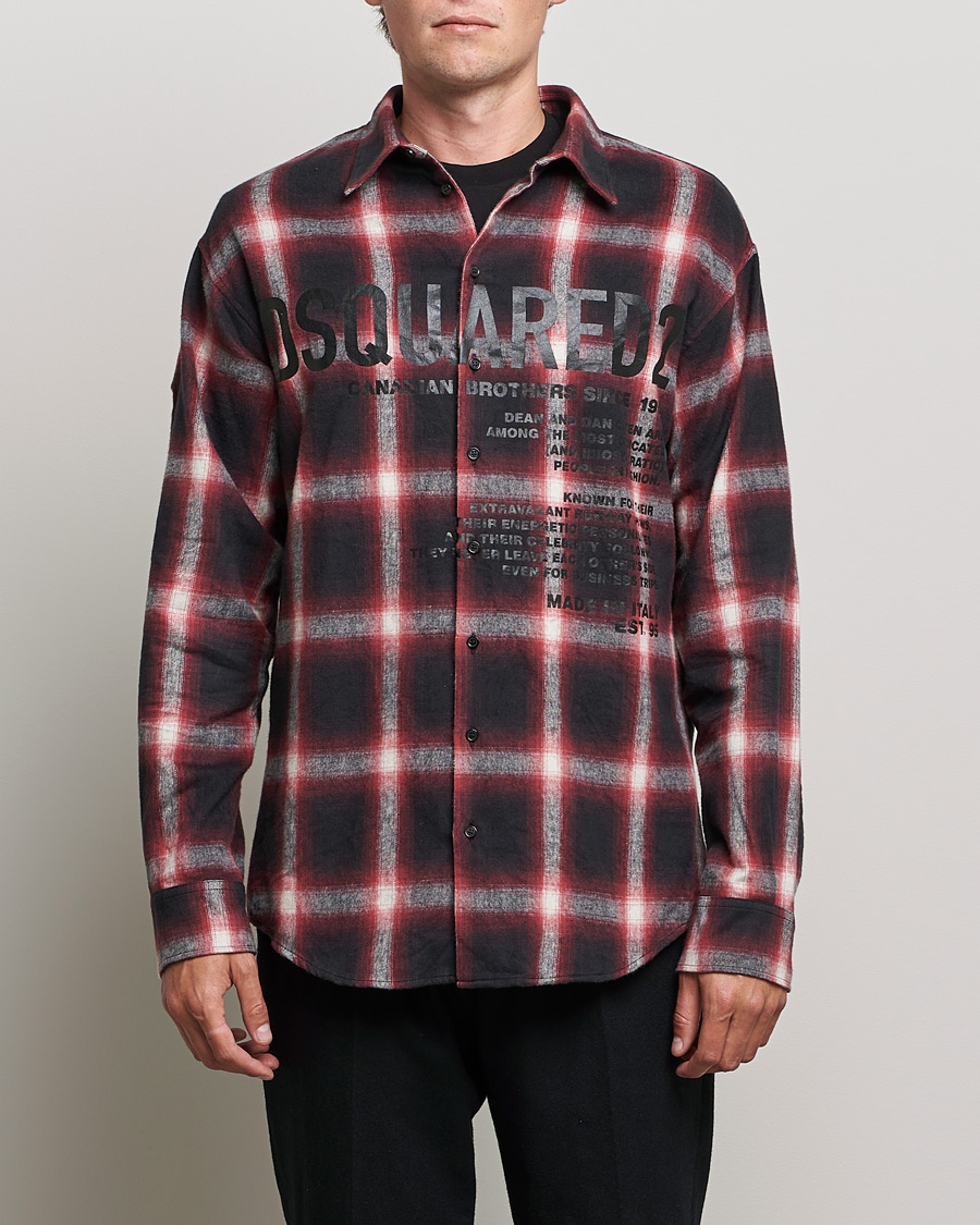 Mies | Kauluspaidat | Dsquared2 | Plaid Shirt Red/Black