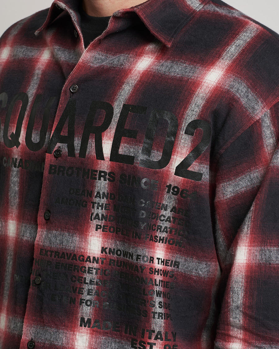 Mies | Kauluspaidat | Dsquared2 | Plaid Shirt Red/Black