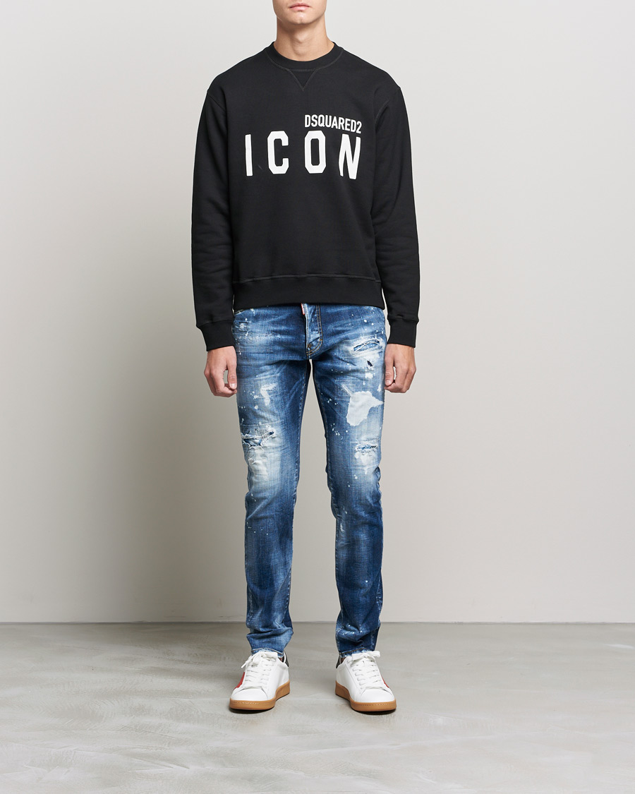 Mies | Puserot | Dsquared2 | Icon Logo Sweatshirt Black