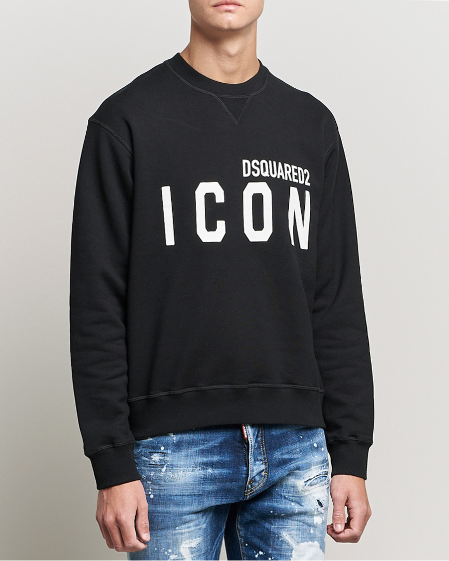 Mies | Puserot | Dsquared2 | Icon Logo Sweatshirt  Black