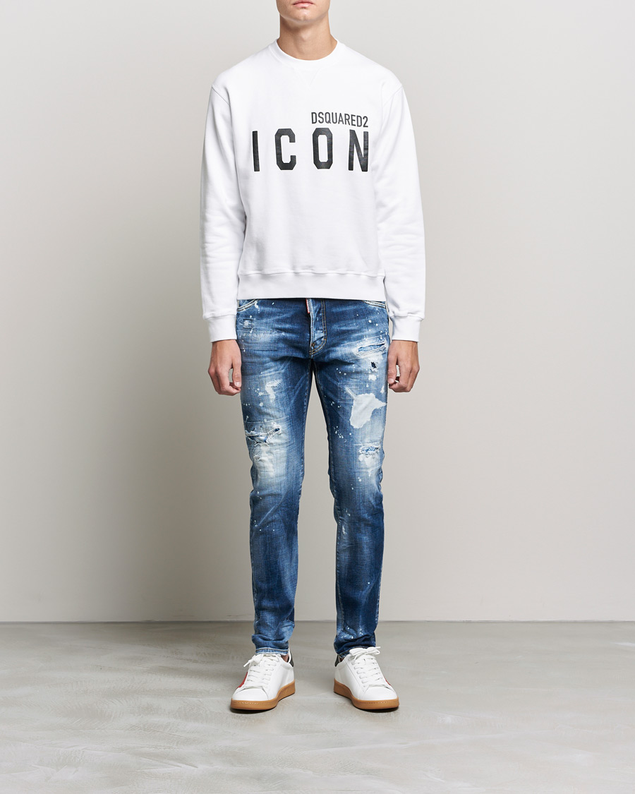 Mies |  | Dsquared2 | Icon Logo Sweatshirt White