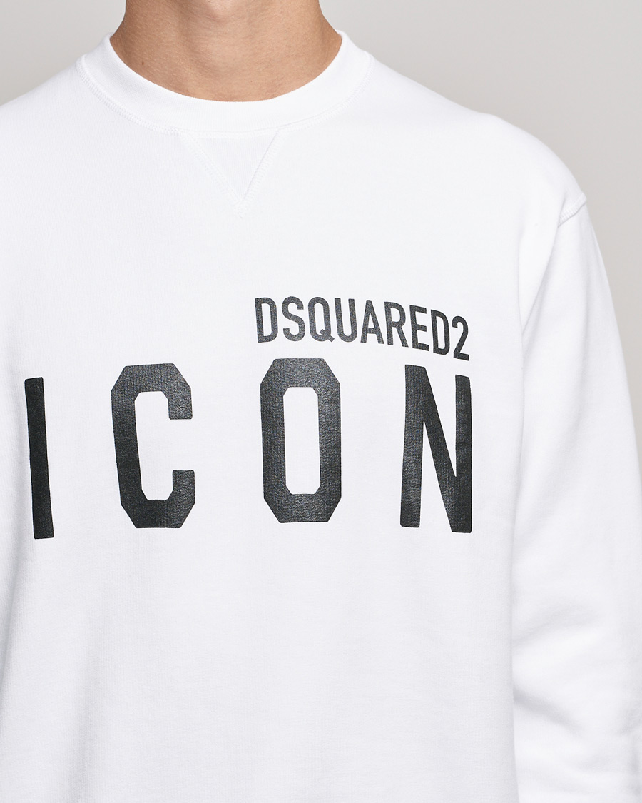 Mies | Puserot | Dsquared2 | Icon Logo Sweatshirt  White