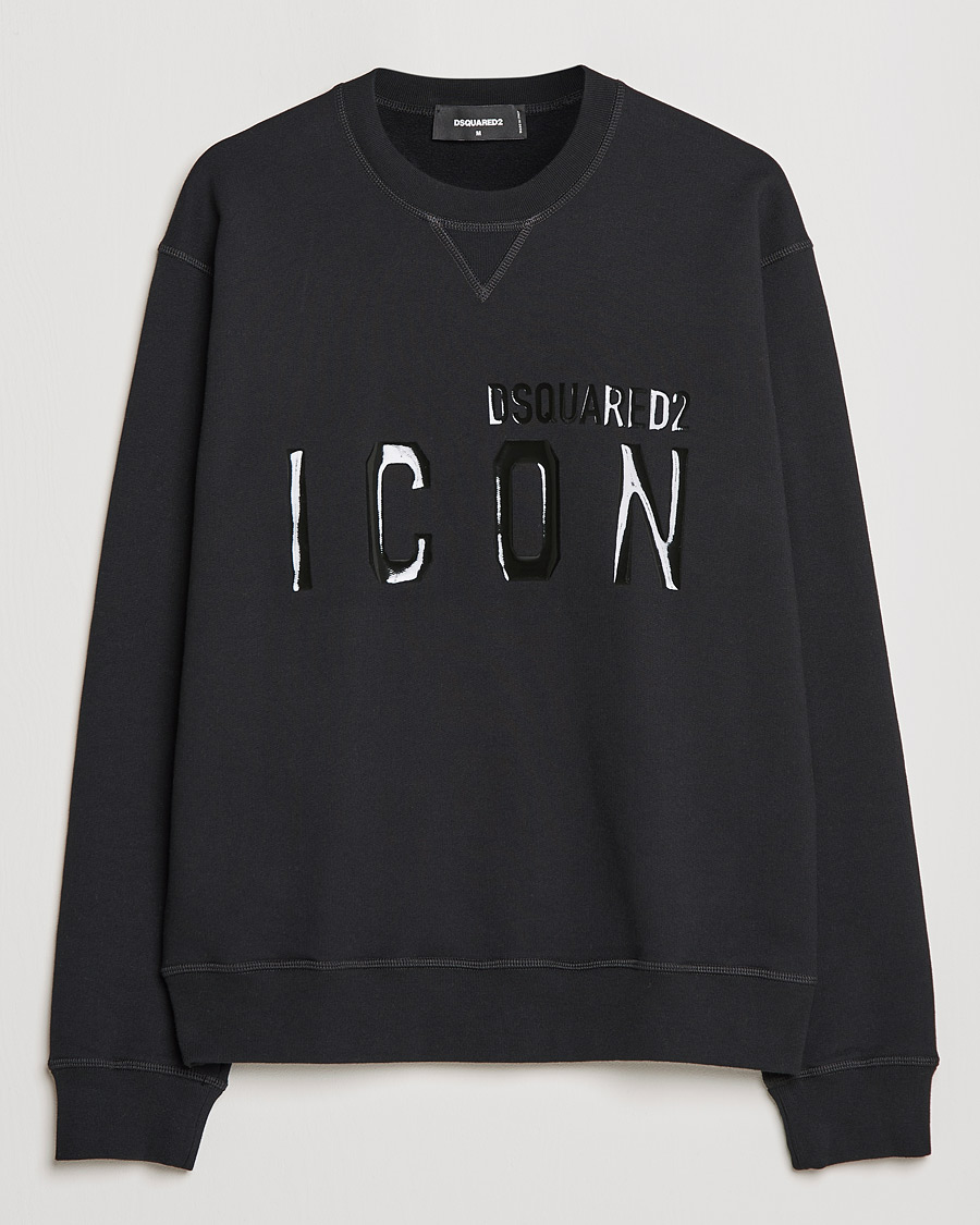 Mies | Puserot | Dsquared2 | Icon Tonal Logo Sweatshirt Black