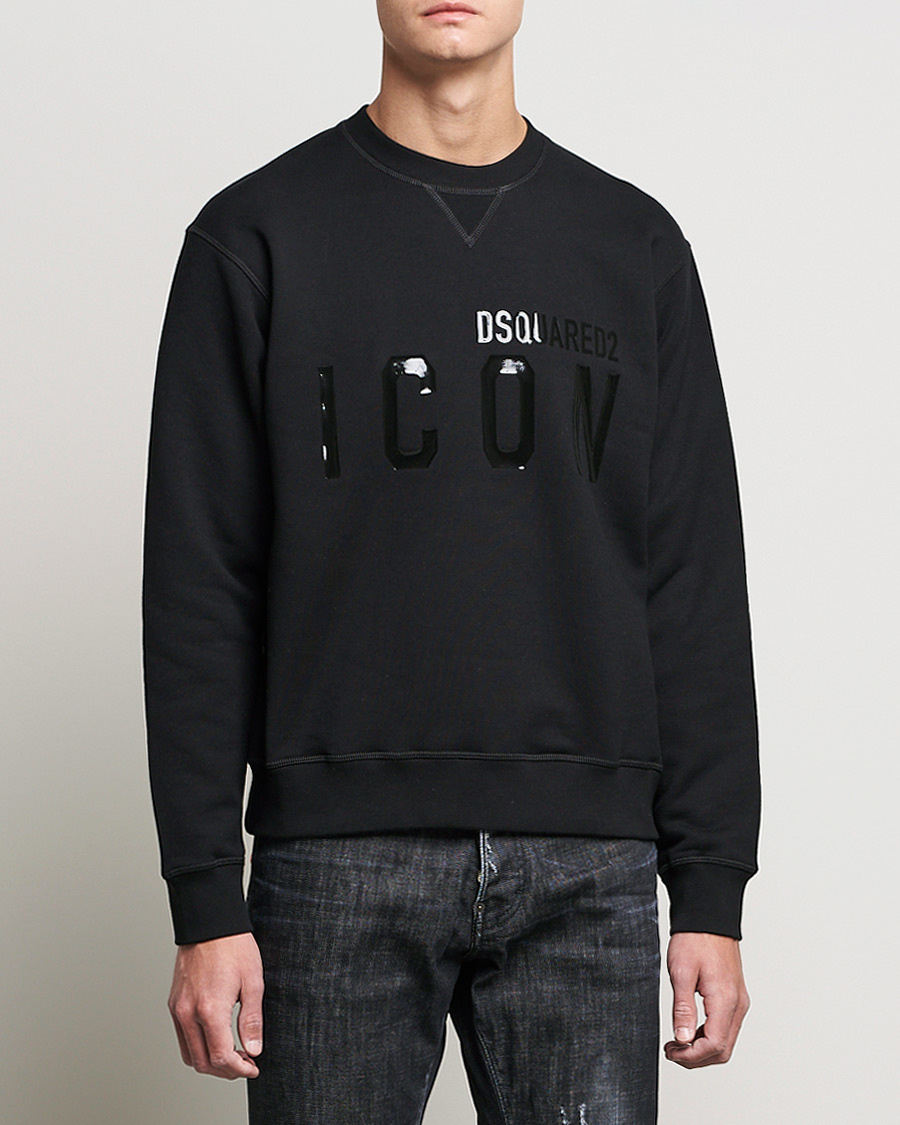 Mies | Puserot | Dsquared2 | Icon Tonal Logo Sweatshirt Black