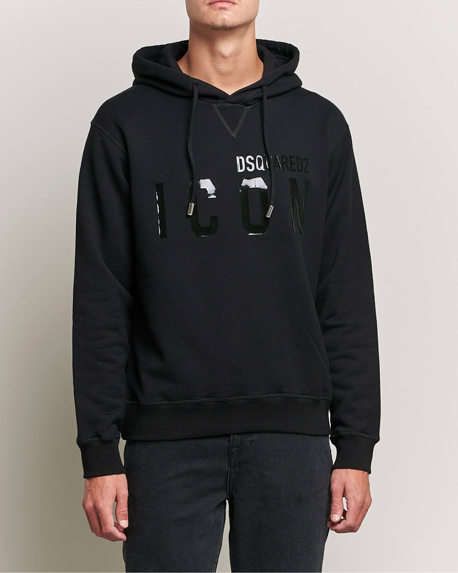 Mies | Puserot | Dsquared2 | Icon Tonal Logo Hoodie Black