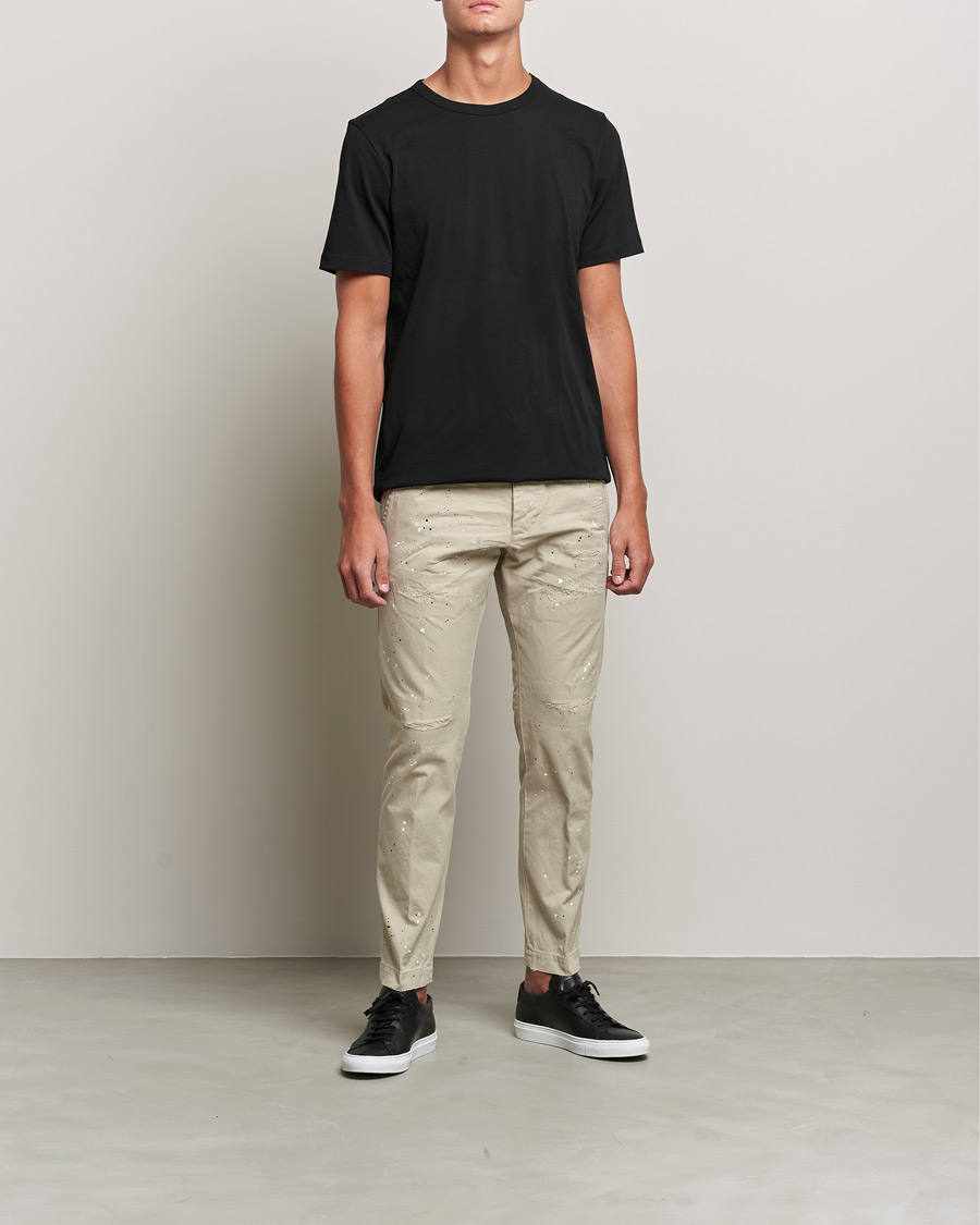 Mies | Chinot | Dsquared2 | Cool Guy Distressed Chinos Sand
