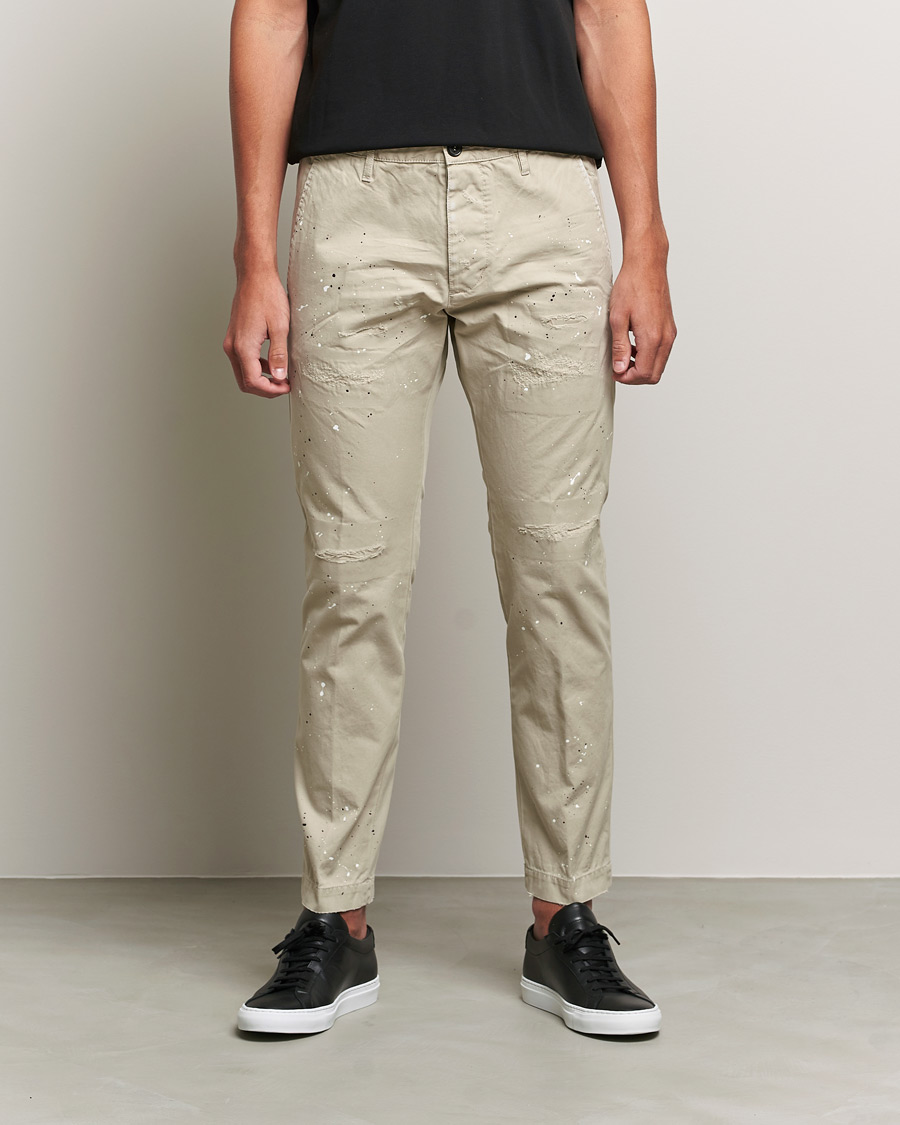 Mies | Dsquared2 | Dsquared2 | Cool Guy Distressed Chinos Sand