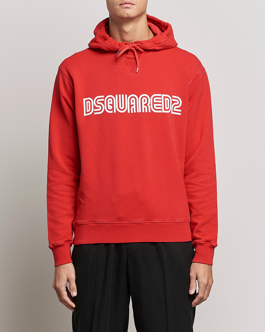 Mies | Puserot | Dsquared2 | Outline Cool Hoodie Oriental Red