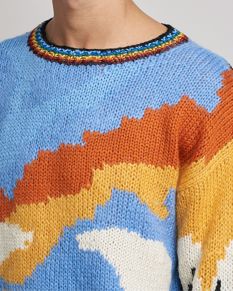 Mies | Puserot | Dsquared2 | Bear Dawns Knitted Sweater Blue/White