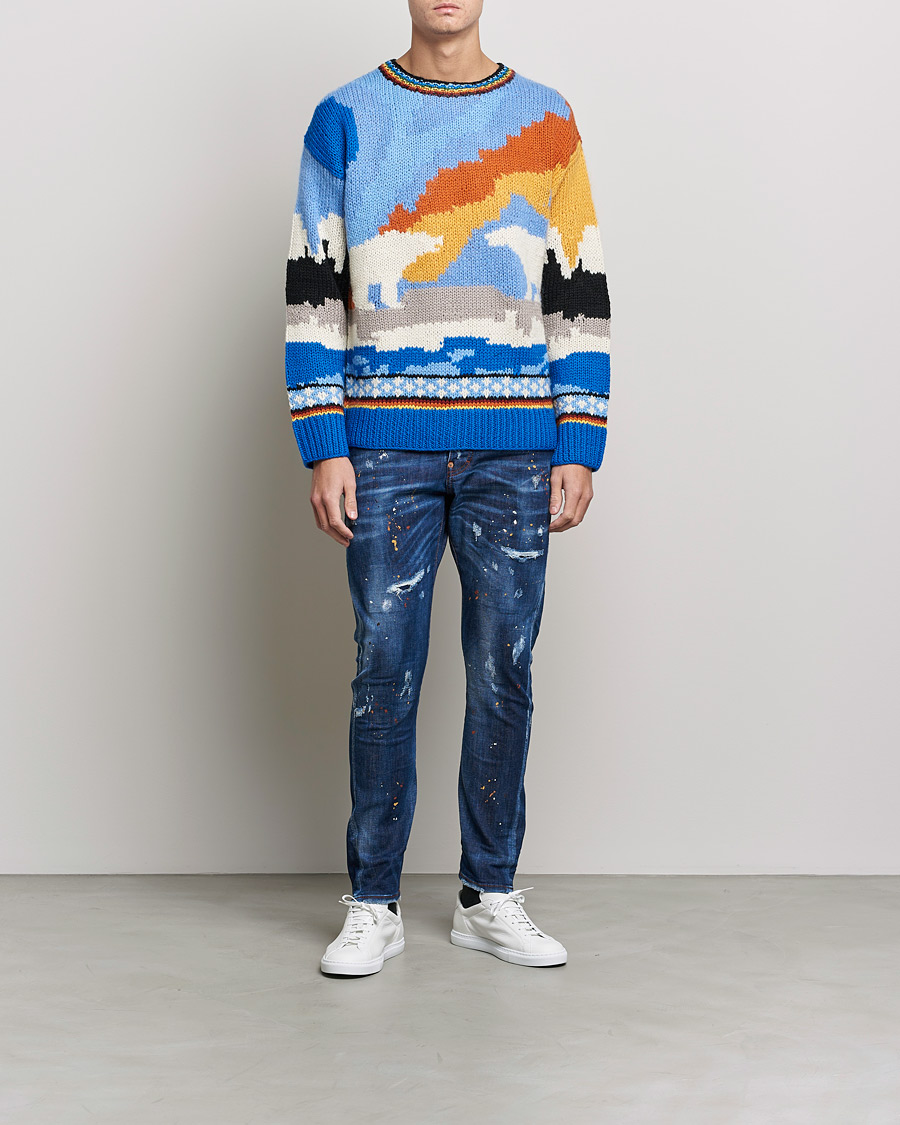 Mies | Farkut | Dsquared2 | Sexy Twist Jeans Deep Blue Wash