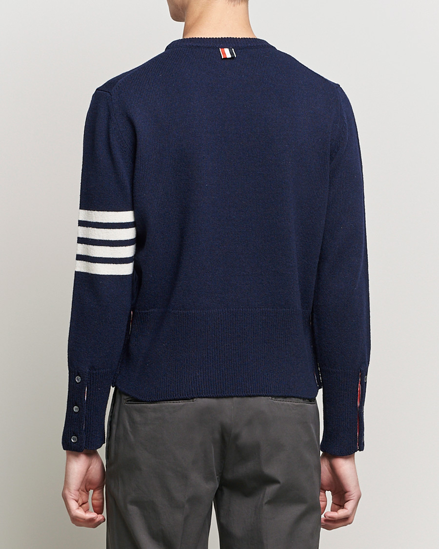 Mies | Puserot | Thom Browne | 4 Bar Shetland Pullover Navy