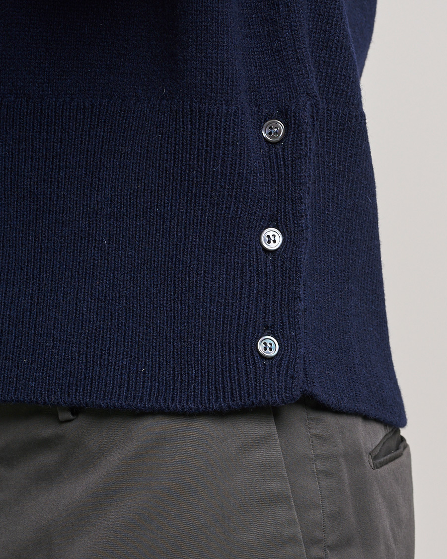 Mies | Puserot | Thom Browne | 4 Bar Shetland Pullover Navy