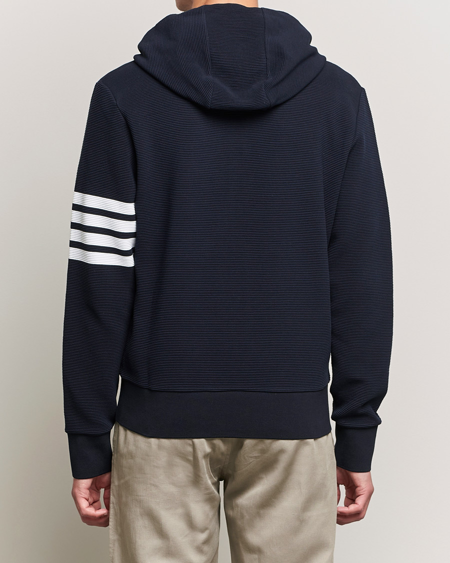 Mies | Puserot | Thom Browne | Ottoman Rib Zip Hoodie Navy