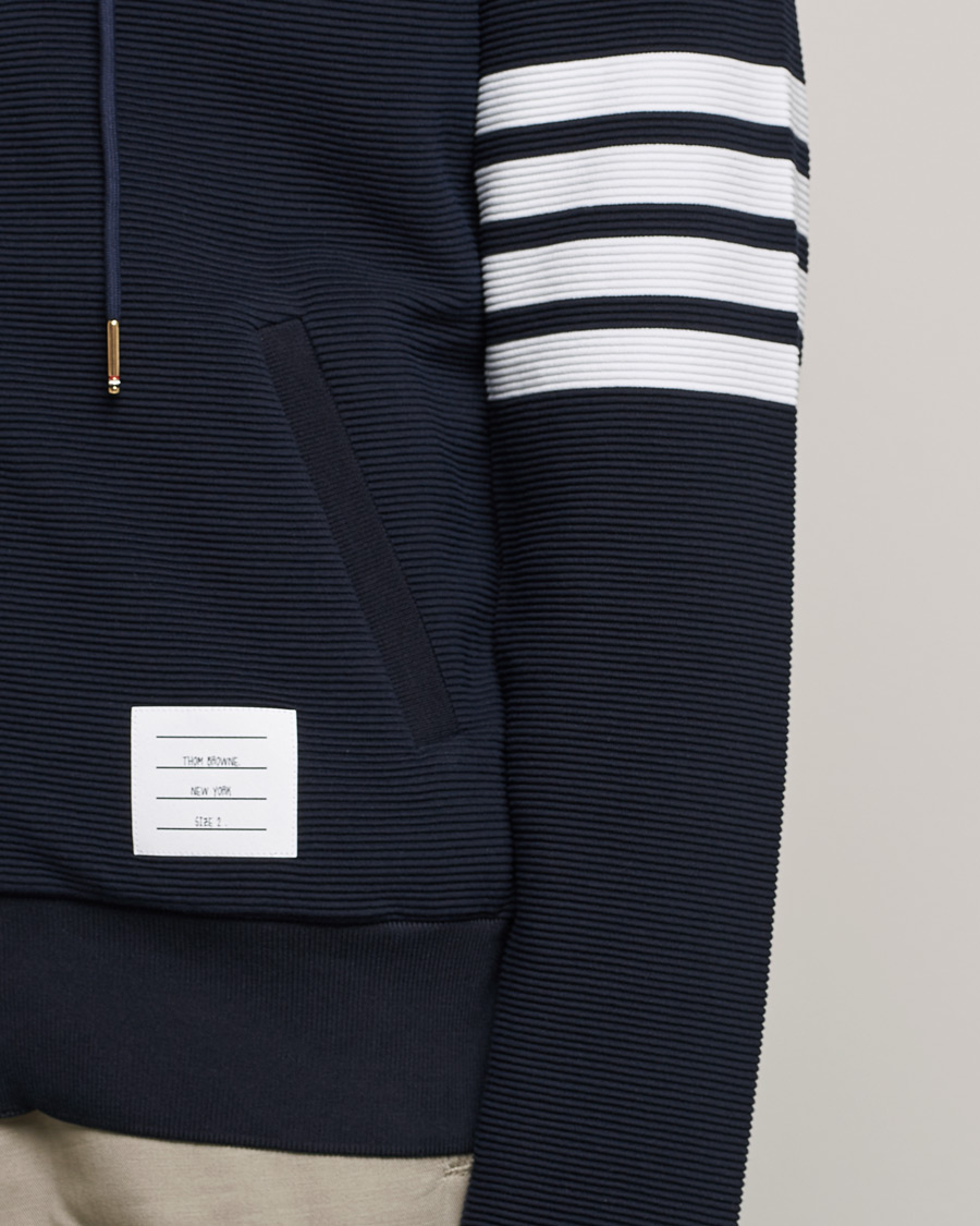 Mies | Puserot | Thom Browne | Ottoman Rib Zip Hoodie Navy