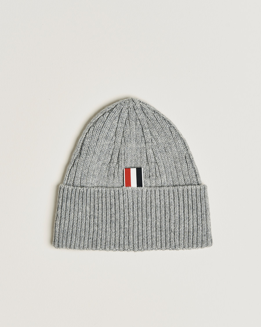 Mies | Thom Browne Rib Cashmere Beanie Light Grey | Thom Browne | Rib Cashmere Beanie Light Grey