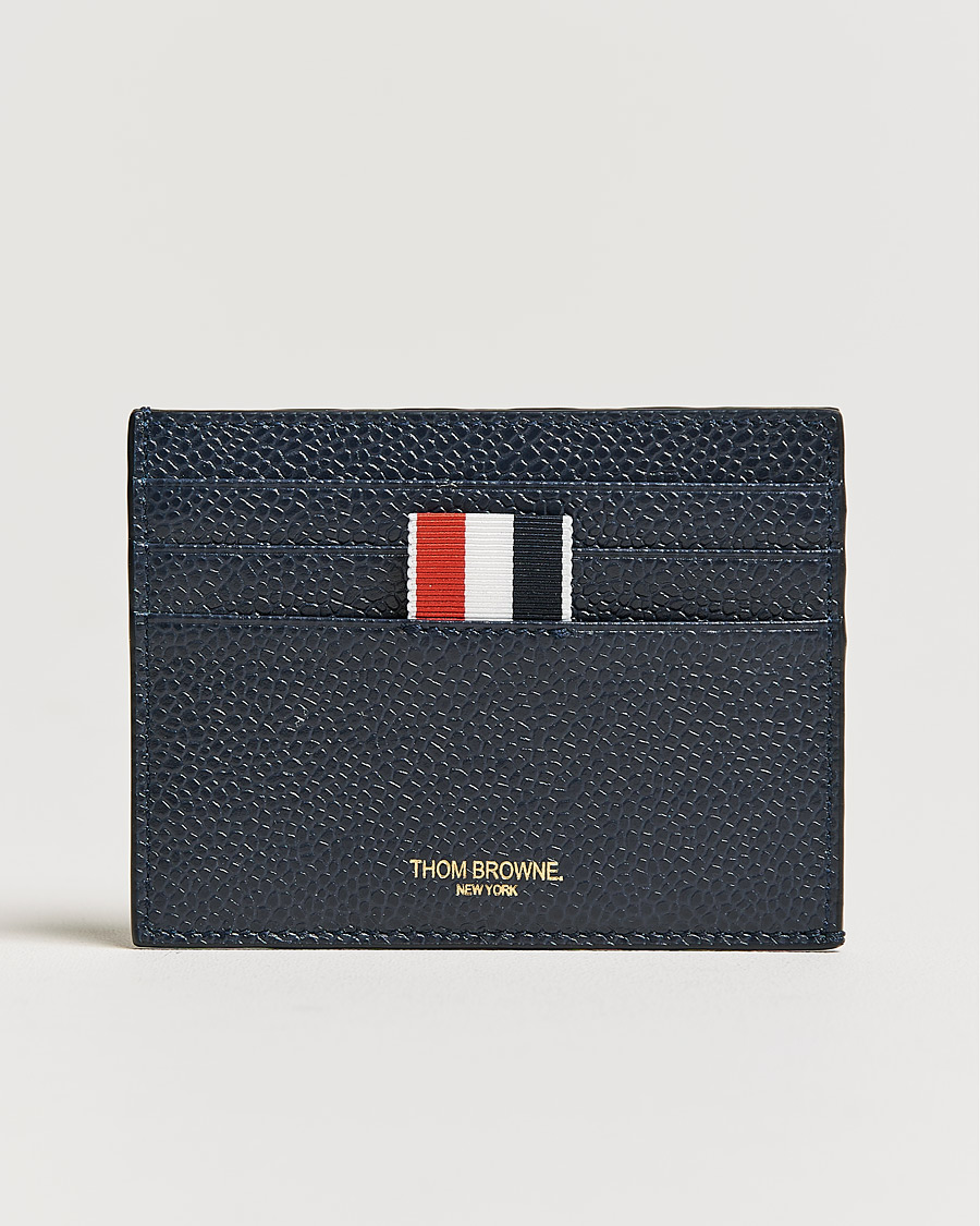 Mies | Thom Browne 4 Bar Card Holder Navy Calf | Thom Browne | 4 Bar Card Holder Navy Calf