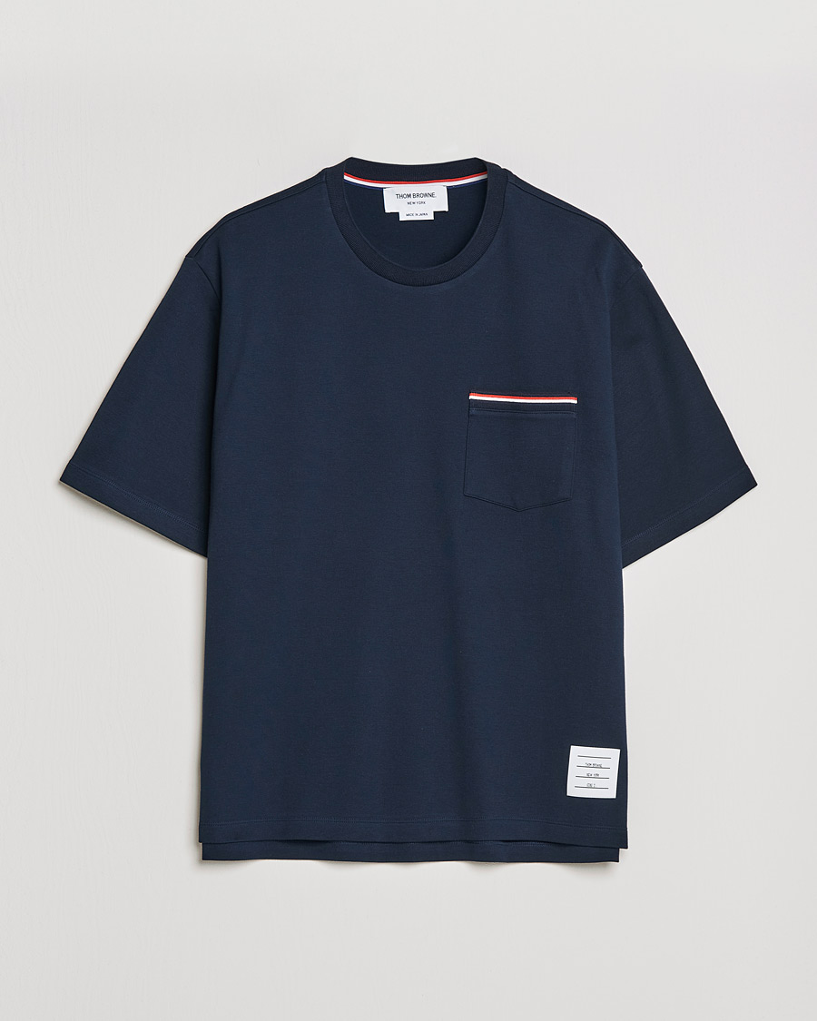 Mies | T-paidat | Thom Browne | Oversize Pocket Stripe T-Shirt Navy