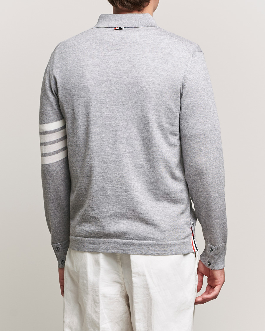Mies | Kauluspaidat | Thom Browne | Merino Wool Button Down Shirt Light Grey