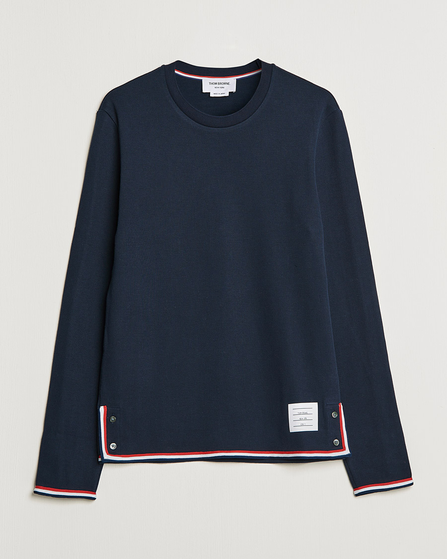 Mies | T-paidat | Thom Browne | Long Sleeve Interlock T-Shirt Navy