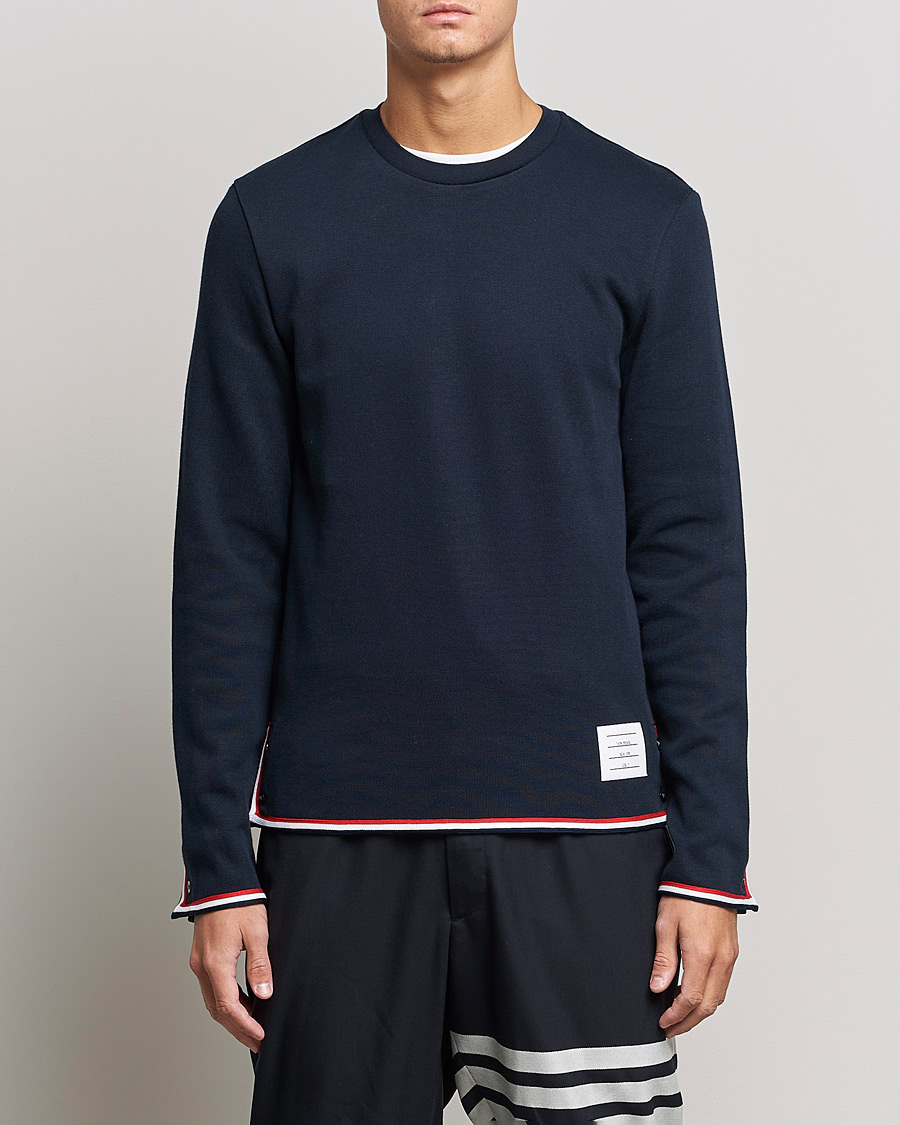 Mies | T-paidat | Thom Browne | Long Sleeve Interlock T-Shirt Navy