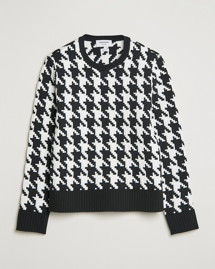 Miehet |  | Thom Browne | Houndstooth Jacquard Sweater Black/White