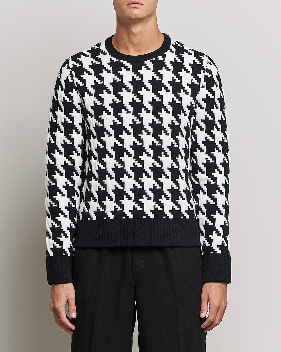 Mies | Puserot | Thom Browne | Houndstooth Jacquard Sweater Black/White