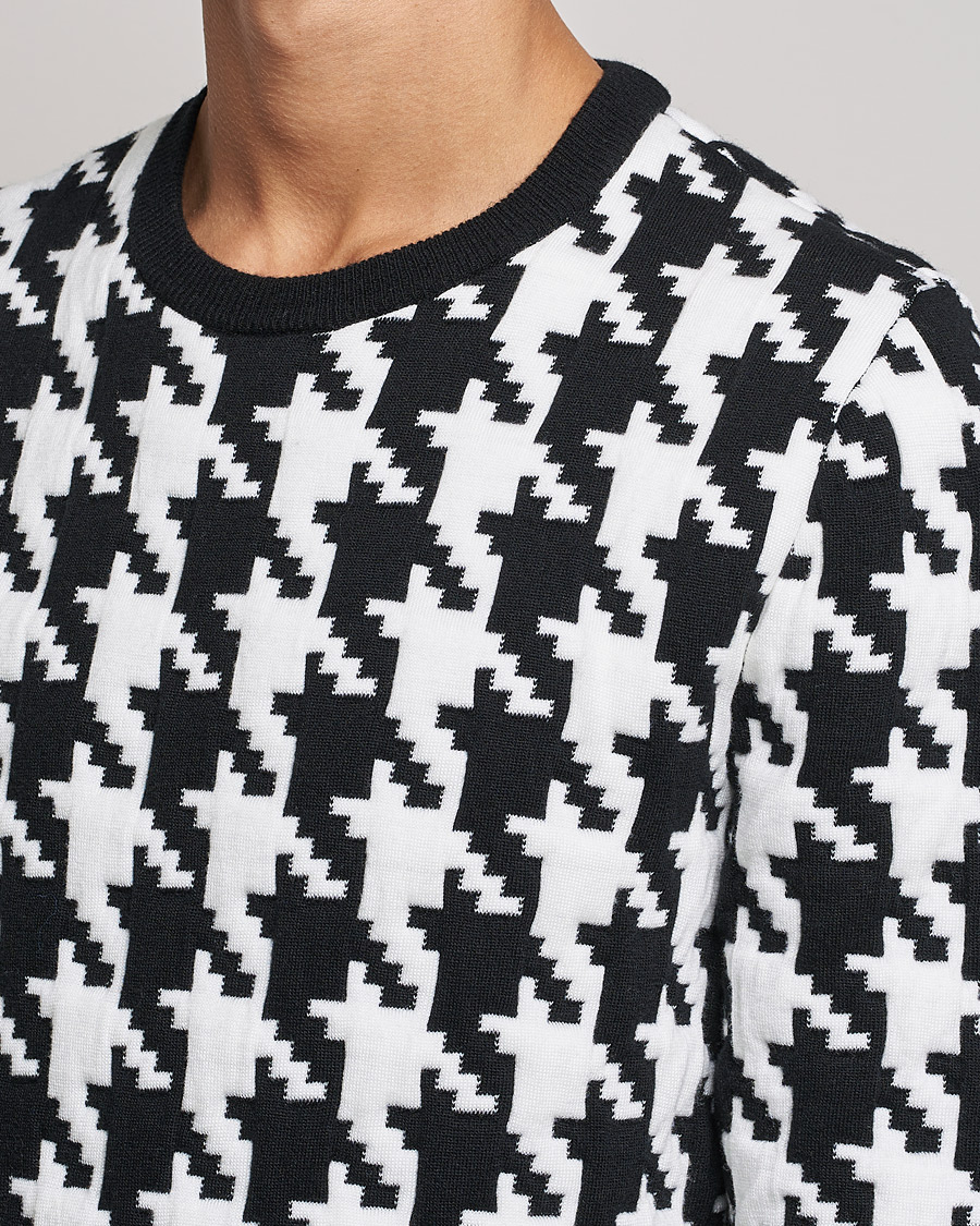 Mies | Puserot | Thom Browne | Houndstooth Jacquard Sweater Black/White