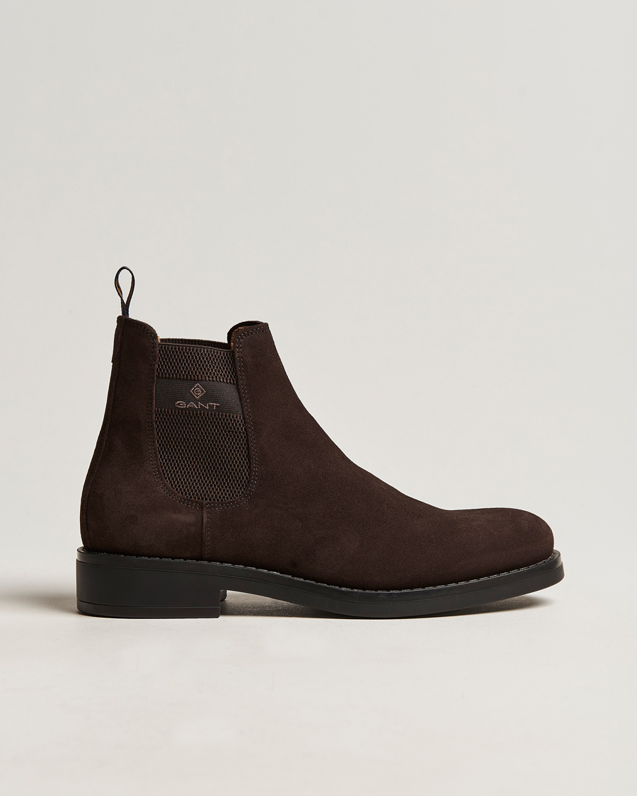 Mies | GANT Brookly Suede Chelsea Boot Dark Brown | GANT | Brookly Suede Chelsea Boot Dark Brown